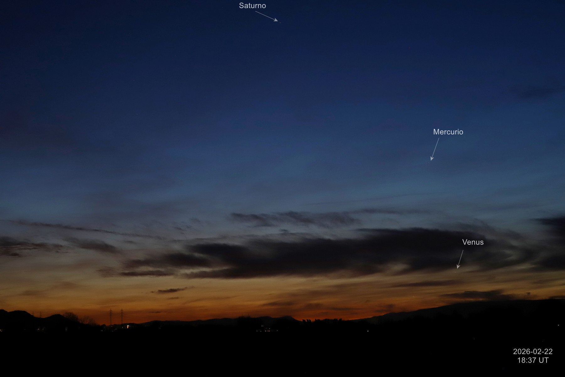 Saturno-Mercurio-Venus